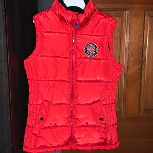 Madden Girl Red Puffer Vest Size Small